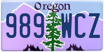 OR license plate 989WCZ