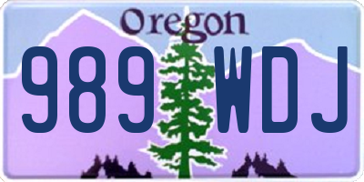 OR license plate 989WDJ