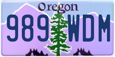OR license plate 989WDM