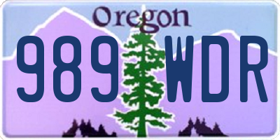 OR license plate 989WDR