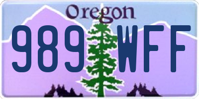OR license plate 989WFF
