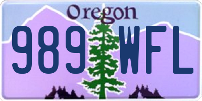 OR license plate 989WFL