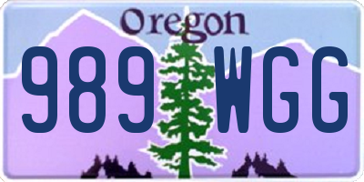 OR license plate 989WGG