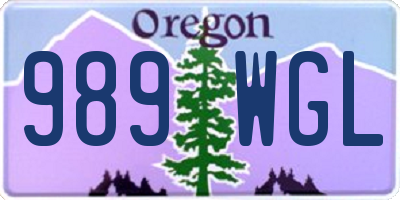 OR license plate 989WGL