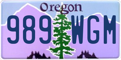 OR license plate 989WGM