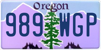 OR license plate 989WGP