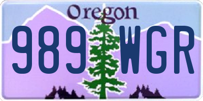 OR license plate 989WGR