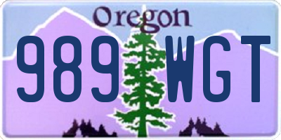 OR license plate 989WGT