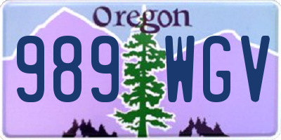 OR license plate 989WGV