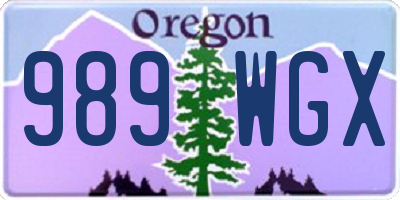 OR license plate 989WGX