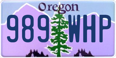 OR license plate 989WHP