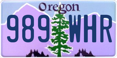 OR license plate 989WHR