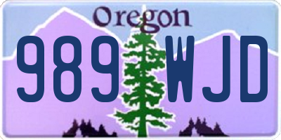 OR license plate 989WJD
