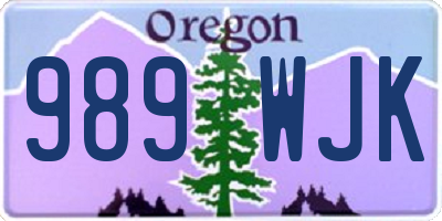 OR license plate 989WJK