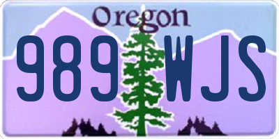 OR license plate 989WJS