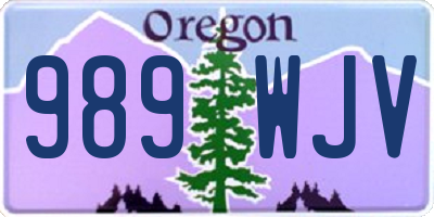OR license plate 989WJV