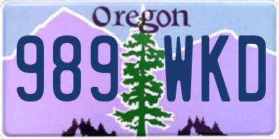 OR license plate 989WKD