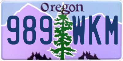 OR license plate 989WKM