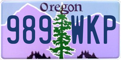 OR license plate 989WKP