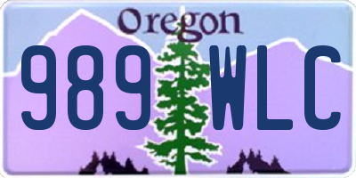 OR license plate 989WLC