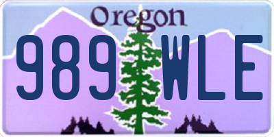 OR license plate 989WLE