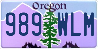 OR license plate 989WLM