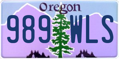OR license plate 989WLS