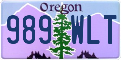 OR license plate 989WLT