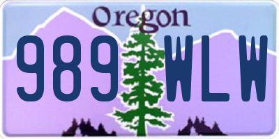 OR license plate 989WLW