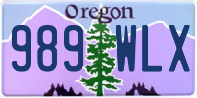 OR license plate 989WLX