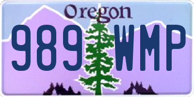 OR license plate 989WMP