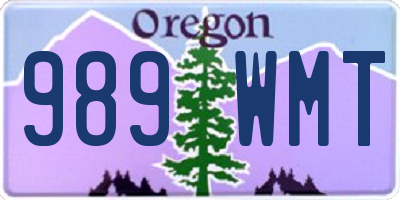 OR license plate 989WMT