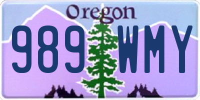 OR license plate 989WMY