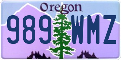 OR license plate 989WMZ
