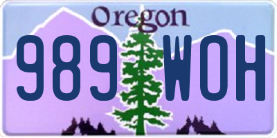 OR license plate 989WOH