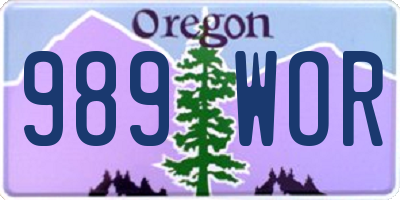 OR license plate 989WOR