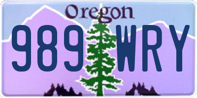 OR license plate 989WRY