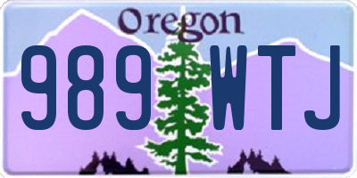 OR license plate 989WTJ