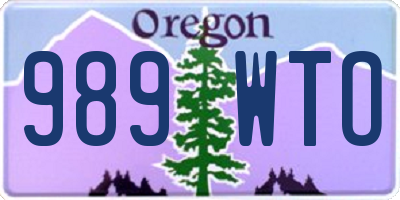 OR license plate 989WTO