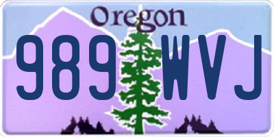 OR license plate 989WVJ