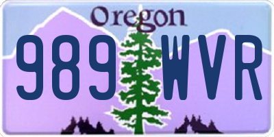 OR license plate 989WVR