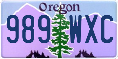 OR license plate 989WXC