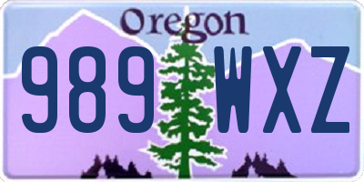 OR license plate 989WXZ
