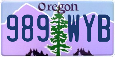 OR license plate 989WYB