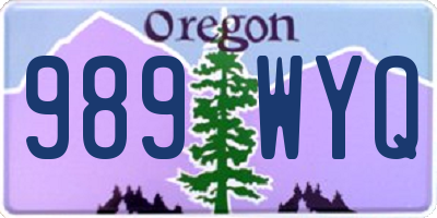OR license plate 989WYQ