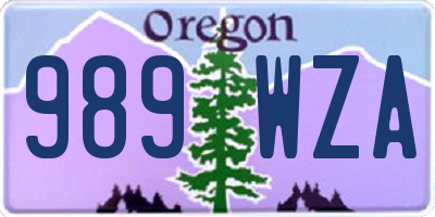 OR license plate 989WZA
