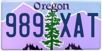 OR license plate 989XAT