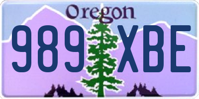 OR license plate 989XBE