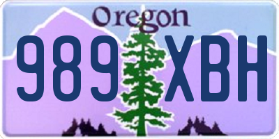 OR license plate 989XBH