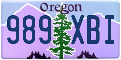 OR license plate 989XBI